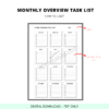 monthly overview task list 5 monthly overview task list
