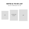 notes & to do list