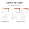notes & to do list