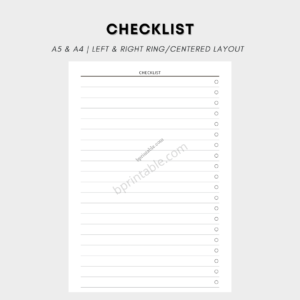 Checklist Task List To Do List