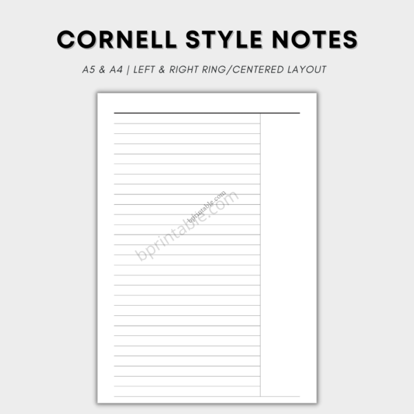 Cornell Style Notes 1 Cornell Style Notes