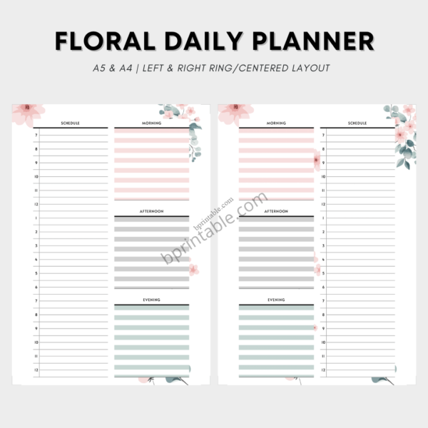 Daily Planner Floral 1 Daily Planner Floral