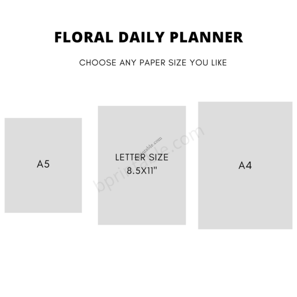 Daily Planner Floral 2 Daily Planner Floral