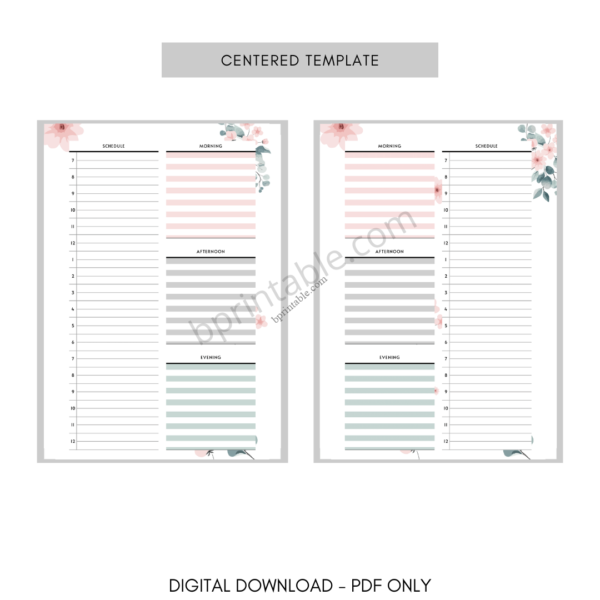 Daily Planner Floral 4 Daily Planner Floral