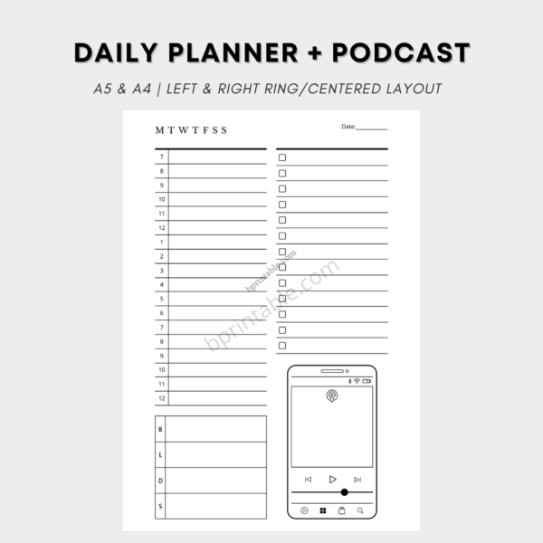 Daily + Podcast 1 Daily Planner 2022 + Podcast