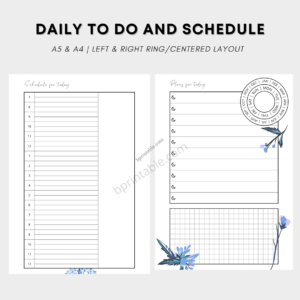 Daily To Do and Schedule