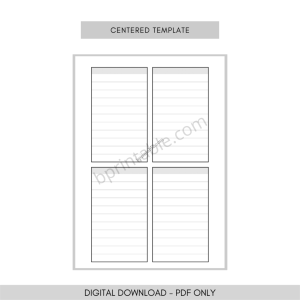 Essential Blank 4 lined box 4 Essential Blank 4 lined box