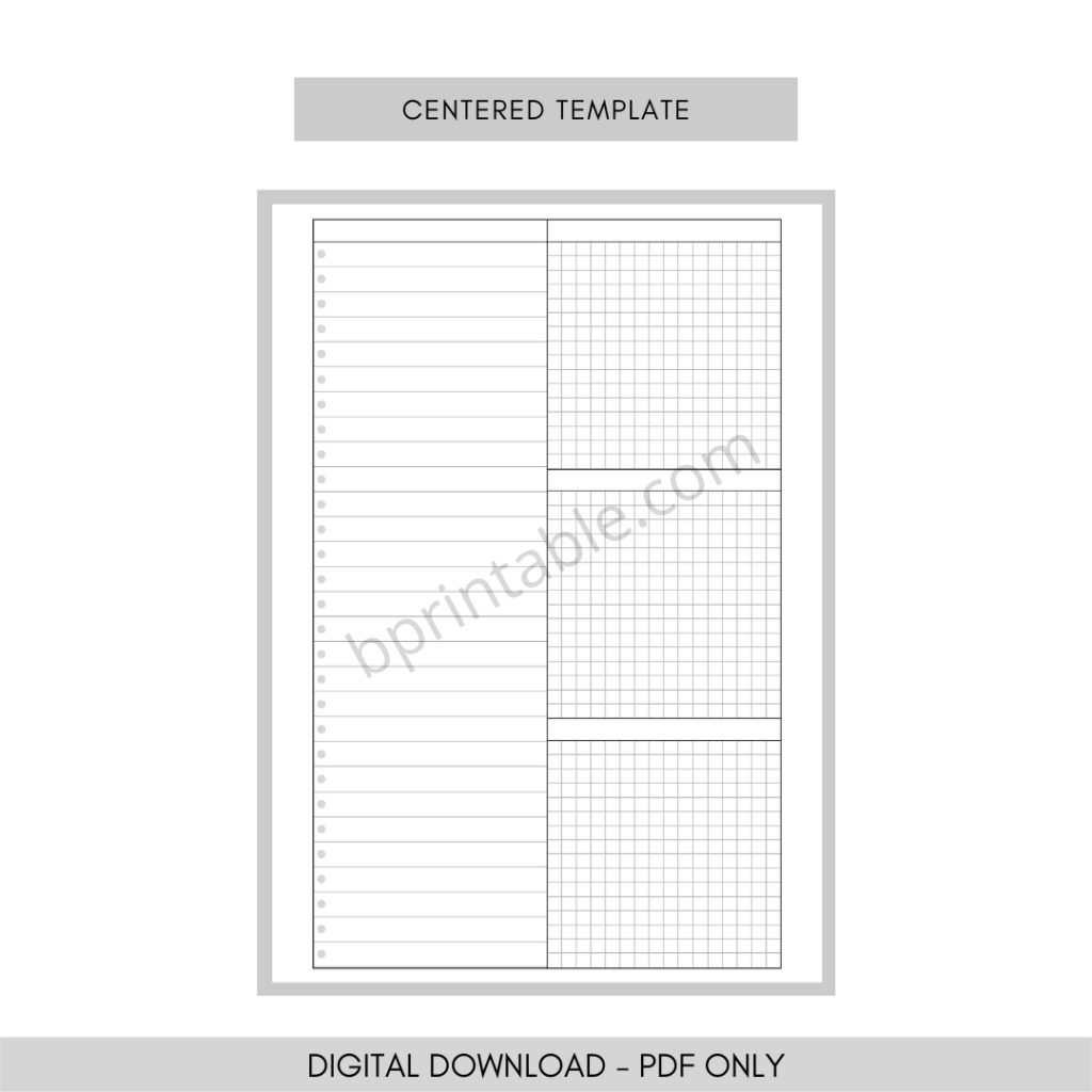 Grid To Do List & Notes Template | Bprintable