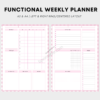 Functional Weekly Planner 1 Functional Pink Weekly Planner Template