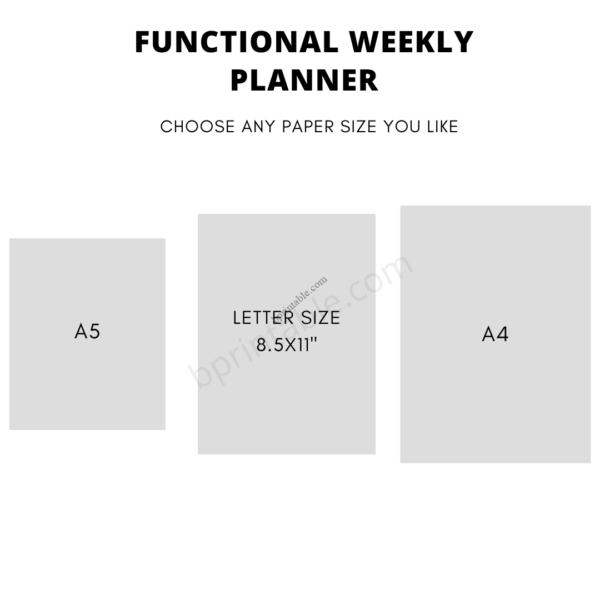 Functional Weekly Planner 2 Functional Weekly Planner