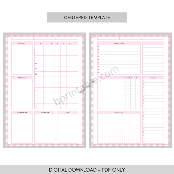 Functional Weekly Planner 4 Functional Weekly Planner
