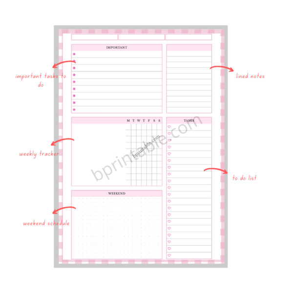 Functional Weekly Planner 6 Functional Weekly Planner