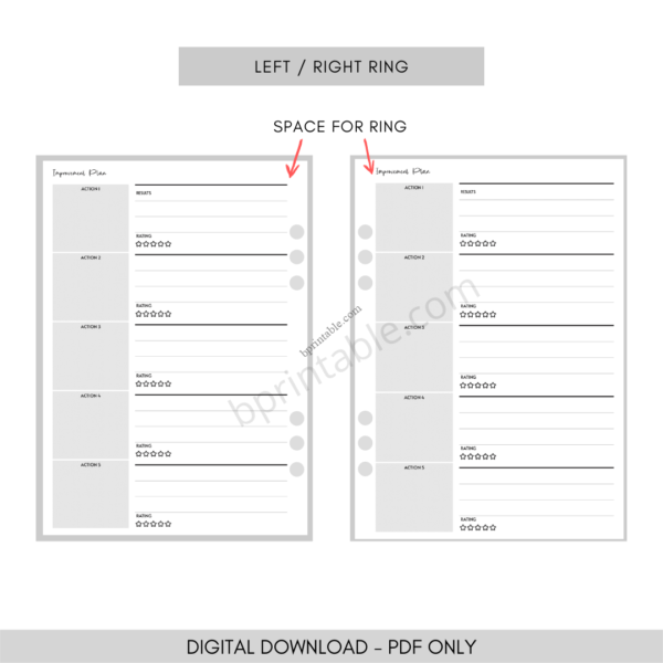 Improvement Plan, Business Planner 3 Improvement Plan, Business Planner