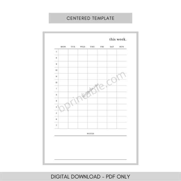 Printable Weekly Planner Weekly Agenda 4 Printable Weekly Planner Weekly Agenda