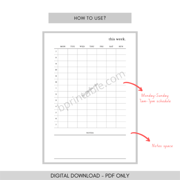 Printable Weekly Planner Weekly Agenda 5 Printable Weekly Planner Weekly Agenda