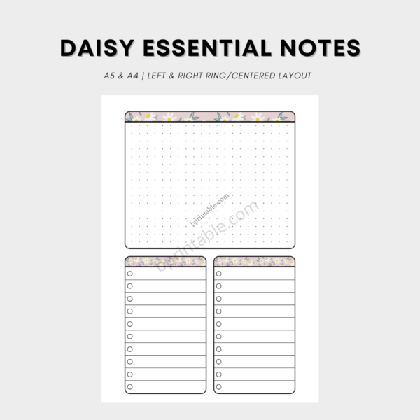 daisy essential notes 1 daisy essential grid notes to do list