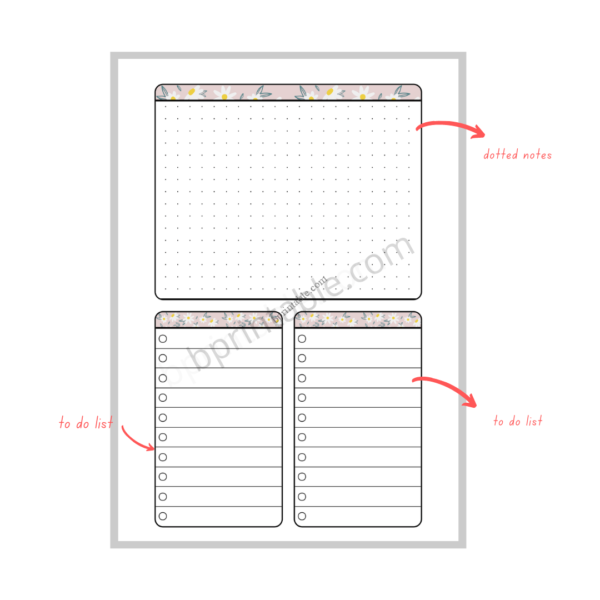 daisy essential notes 5 daisy essential grid notes to do list