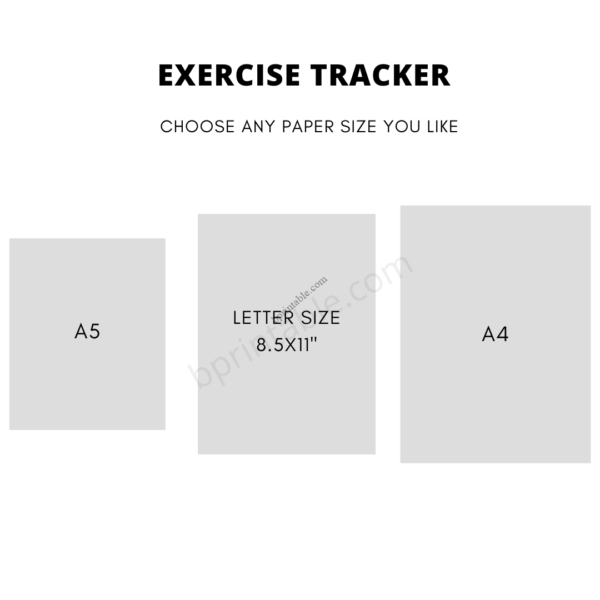 exercise tracker 2 Exercise Tracker Fitness Health Planner Template Journal Workout Planner