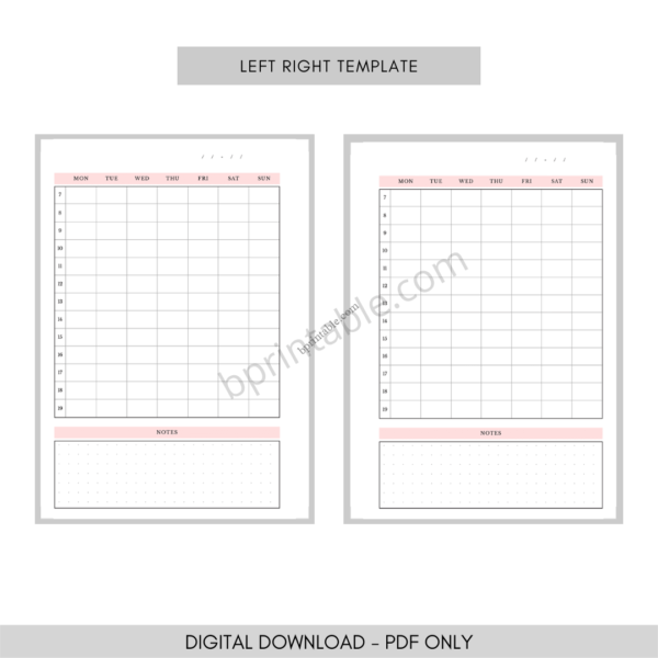 weekly agenda 4 Weekly Hourly Agenda Weekly Schedule Weekly Planner