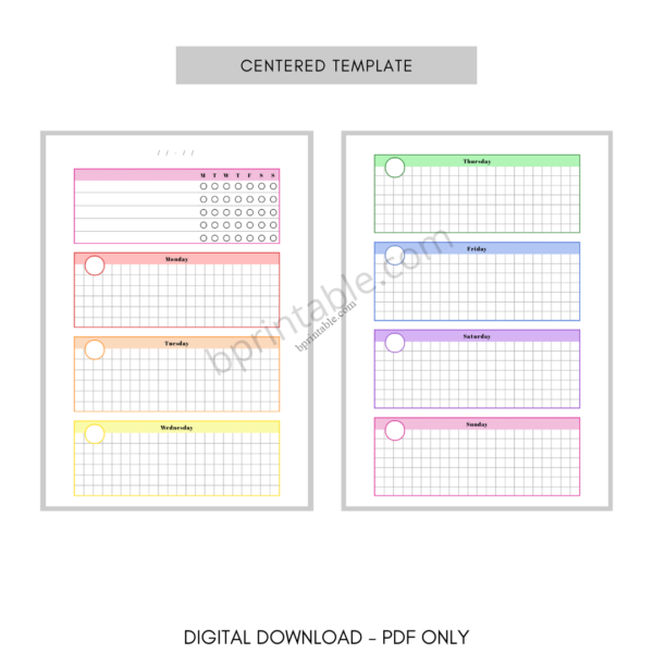 Weekly with undated flags 4 Weekly with undated flags