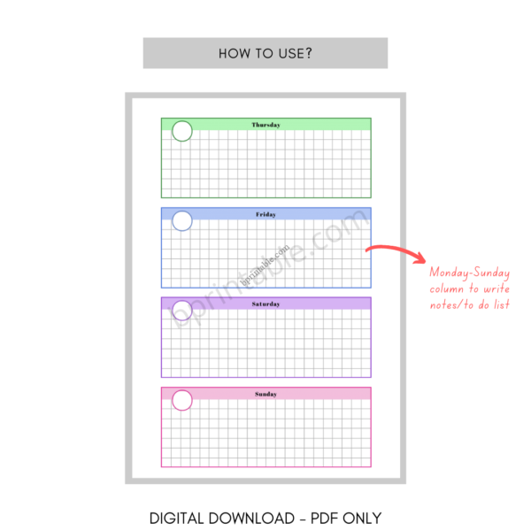 Weekly with undated flags 6 Weekly with undated flags