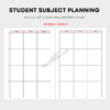 student subject planning planner 1 student subject planning planner