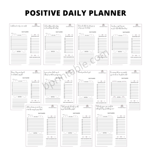 positive daily planner