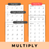 Math worksheet preschool multiply