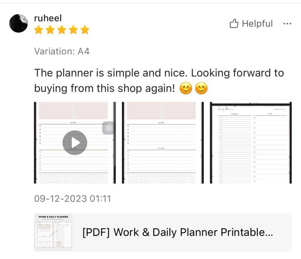 Work & Daily Planner Printable