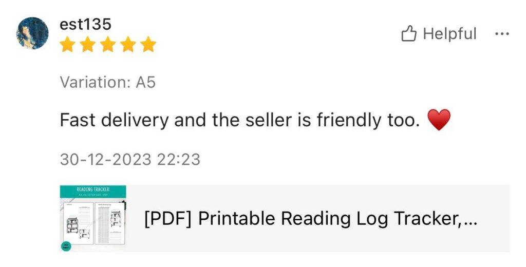 Printable Reading Log Tracker