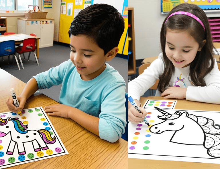 Unicorn Dot Marker Printable Unicorn Dot Art Printable dot marker printables